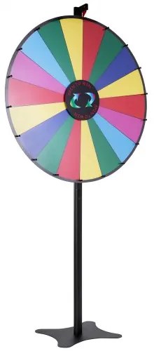 VEVOR 36 inch Spinning Prize Wheel, 18 Slots Spinning Wheel, Roulette Wheel with a Dry Erase and 2 Markers, Tabletop or Floor Standing Win Fortune Spin Games in Party Pub Trade Show Carnival