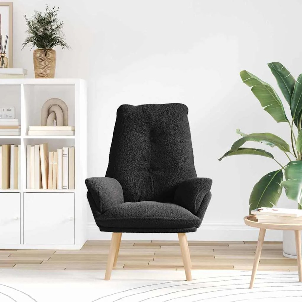 vidaXL Χαλαρωτική Πολυθρόνα Μαύρο 69 x 74 x 93 εκ. ύφασμα