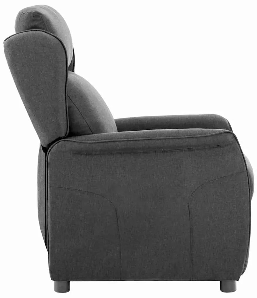 vidaXL Ανακλινόμενη πολυθρόνα Σκούρο γκρι 67.5 x 93.5 x 101.5 εκ