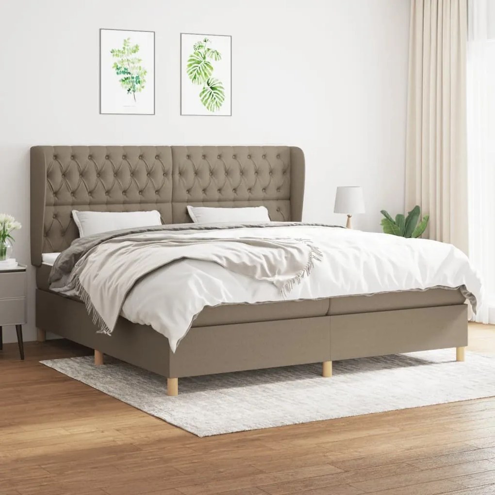 ΚΡΕΒΑΤΙ BOXSPRING ΜΕ ΣΤΡΩΜΑ TAUPE 200X200 ΕΚ. ΥΦΑΣΜΑΤΙΝΟ 3128793