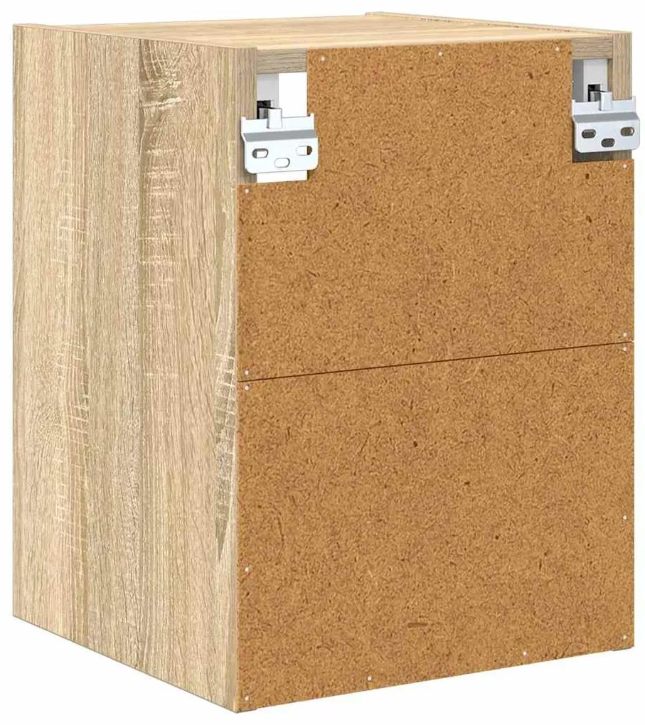 vidaXL Κρεμαστό ντουλάπι με αποθήκευση Δρύς Sonoma 30 x 29,5 x 40 εκ.