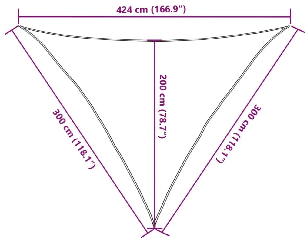 Σκίαστρο Ιστιοπλοΐας Χρ. Άμμου 3x3x4,24 μ. Πολυεστέρας Oxford  - Κίτρινο