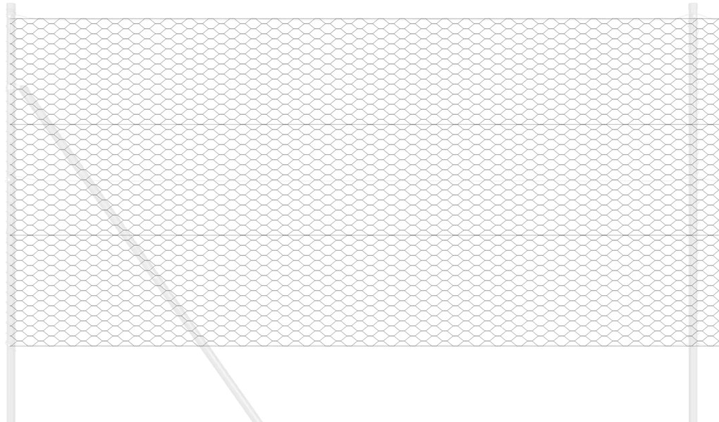 vidaXL Γκρι Εξάγωνος Φράκτης 1x100 μ Σίδερο