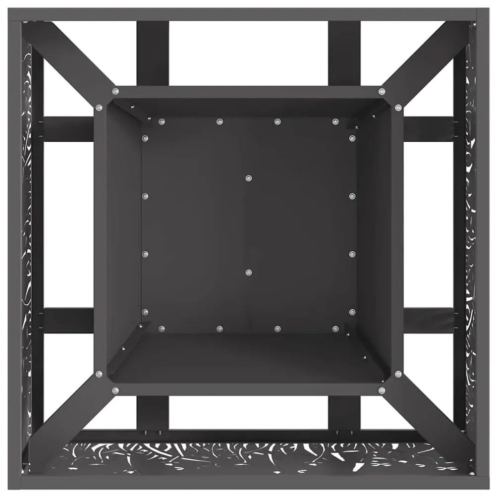 vidaXL Φωτιά Μαύρο 60 x 60 x 30 cm Κρύα έλαση από χάλυβα