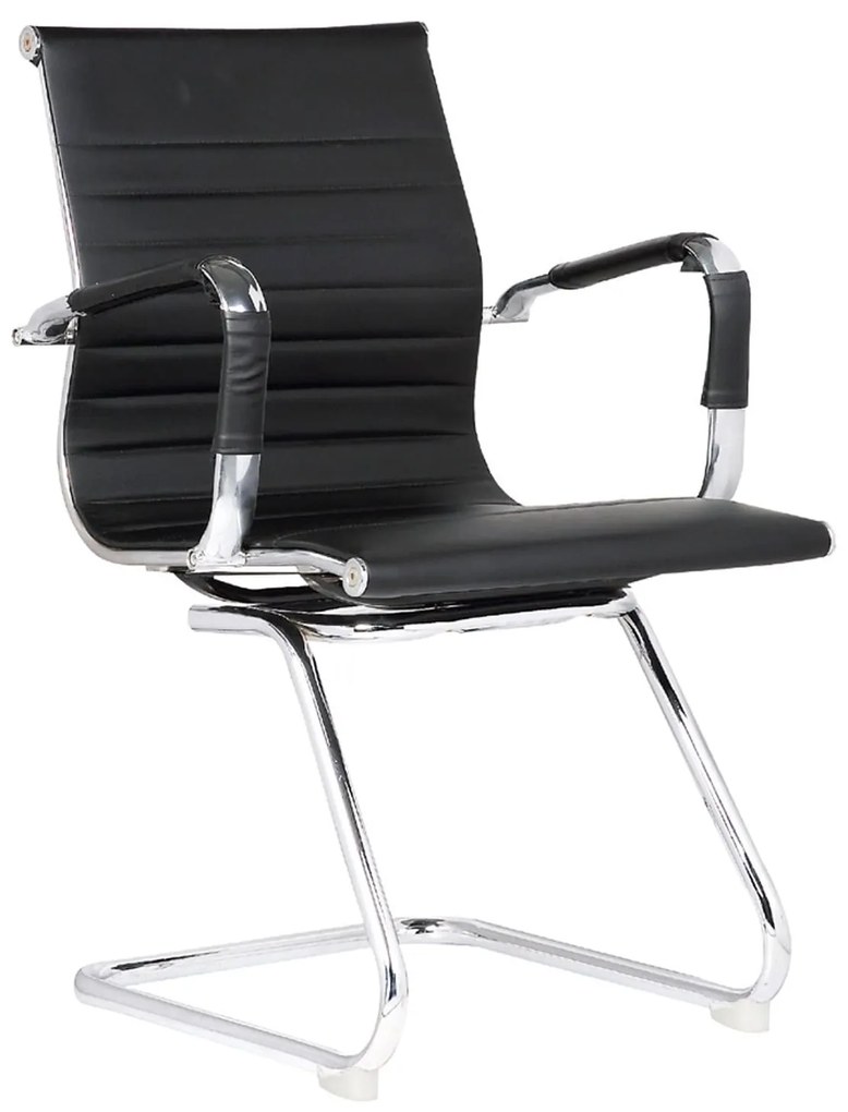 Καρέκλα Υποδοχής BF3300V Black EO277  54x59x95 cm Σετ 2τμχ