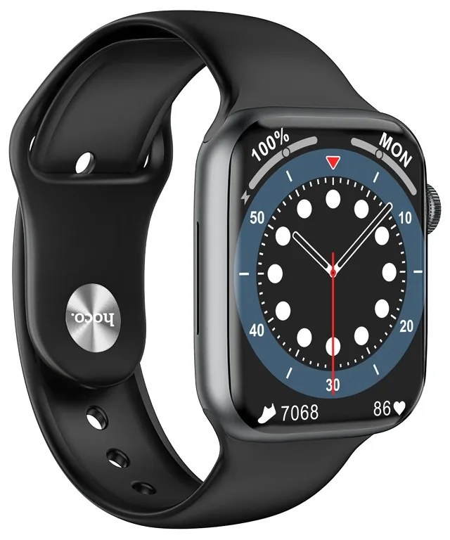 Smartwatch Hoco Y1 Pro IP68 IPS Screen 1.85&quot; Glass 280mAh Silicon Band Μαύρο