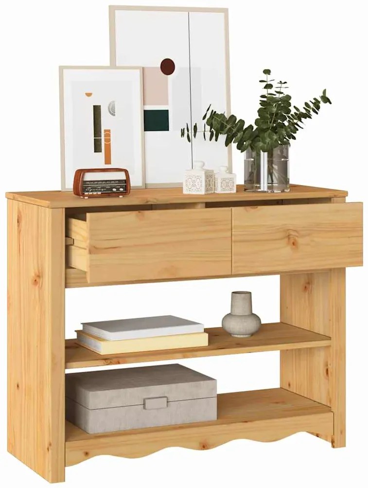 vidaXL Τραπέζι κονσόλας με συρτάρι Drammen Δρυς 89.5 x 37 x 73 εκ