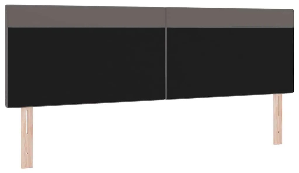 vidaXL Κεφαλάρι Επιτοίχιο με κεφαλάρι Γκρι 180 cm PVC