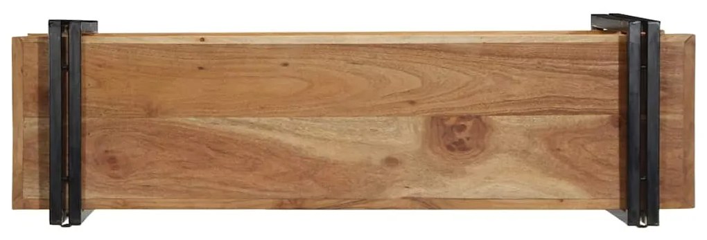 Ράφι τοίχου 110x33x45 cm Μασίφ ξύλο ακακίας - Καφέ