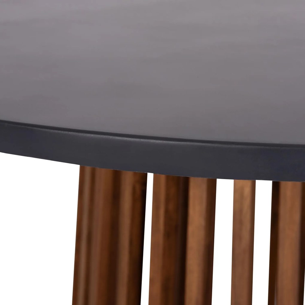 Τραπέζι κήπου CRISTOBAL Στρόγγυλο Ξύλο Ακακίας &amp; Cement Top Φ120x77Υεκ. 120x120x77 εκ.