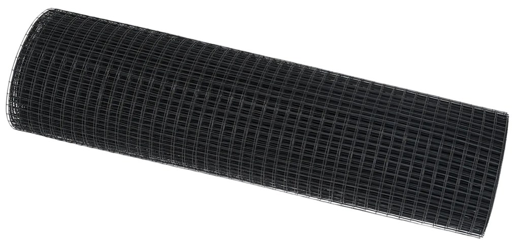 vidaXL Γκρί Συγκολλητός Φράχτης 0.8x50 μ Χάλυβας