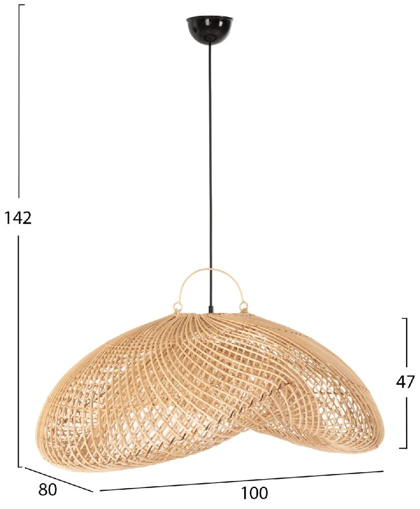 ΦΩΤΙΣΤΙΚΟ ΟΡΟΦΗΣ ΚΡΕΜΑΣΤΟ HM7861 RATTAN ΣΕ ΦΥΣΙΚΟ ΧΡΩΜΑ 100x80x142Υ εκ.