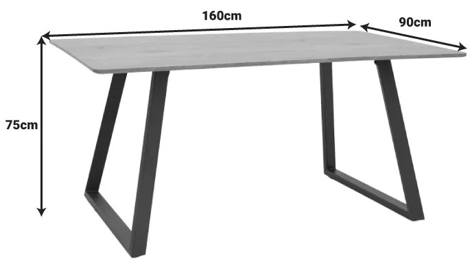 ΤΡΑΠΕΖΙ WINOR PAKOWORLD ΦΥΣΙΚΟ MDF-ΠΟΔΙ ΜΑΥΡΟ ΜΕΤΑΛΛΙΚΟ 160X90X75ΕΚ