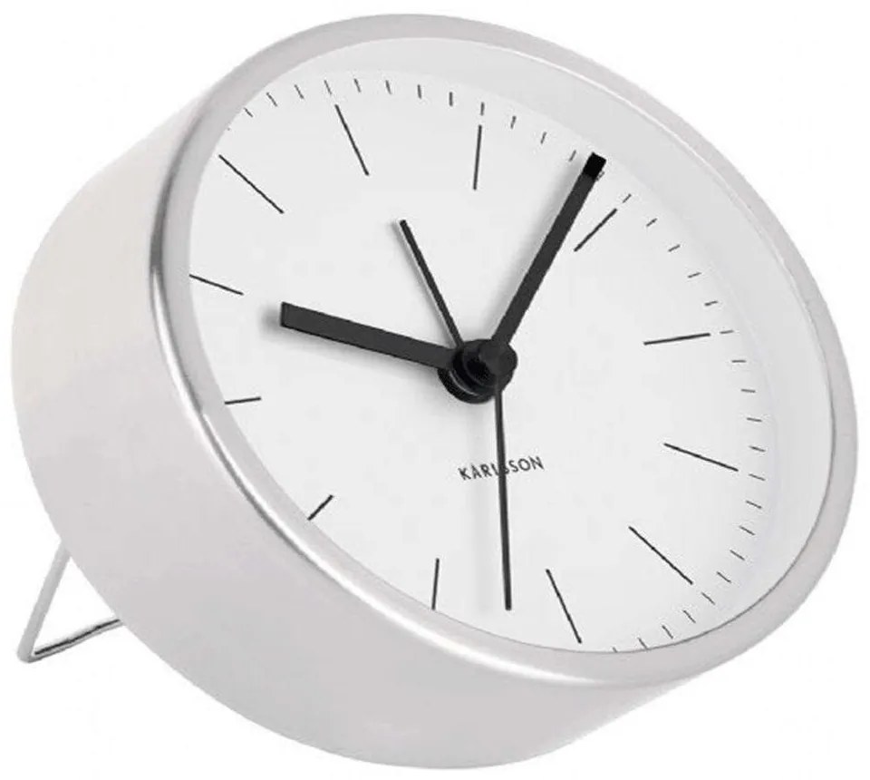 Ρολόι Επιτραπέζιο - Ξυπνητήρι KA5715WH Φ10cm White Karlsson Steel