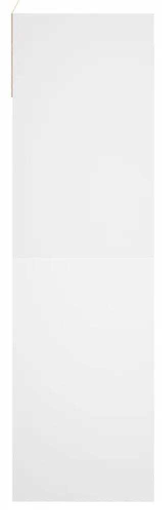 Παπουτσοθήκη Λευκή 60 x 34 x 116 εκ. από Επεξεργασμένο Ξύλο - Λευκό