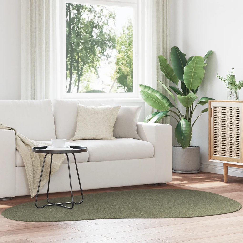vidaXL Χαλιά Δασικό Πράσινο 140 x 200 cm Μαλλί