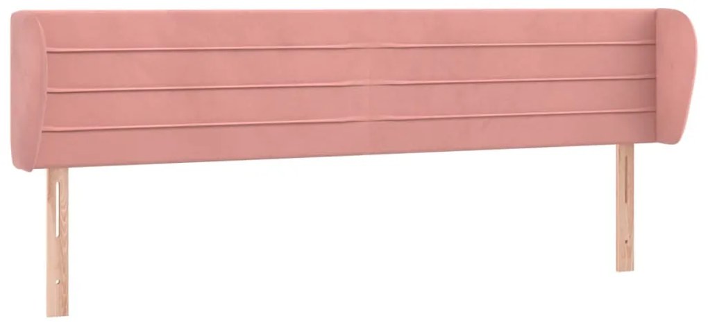 Κεφαλάρι με Πτερύγια Ροζ 163x23x78/88 εκ. Βελούδινο 3117343