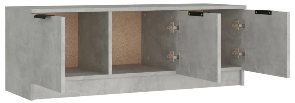 vidaXL Έπιπλο Τηλεόρασης Γκρι Σκυροδέματος 102x35x36,5 εκ. Επεξ. Ξύλο