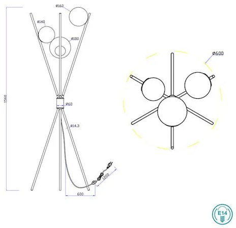 Φωτιστικό Δαπέδου Lance Multi Trio Lighting 403400317stk