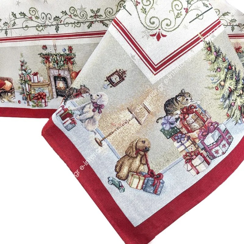 Τραπεζομάντηλο Χριστουγεννιάτικο 165x300 Joy Silver 1384 4101203455