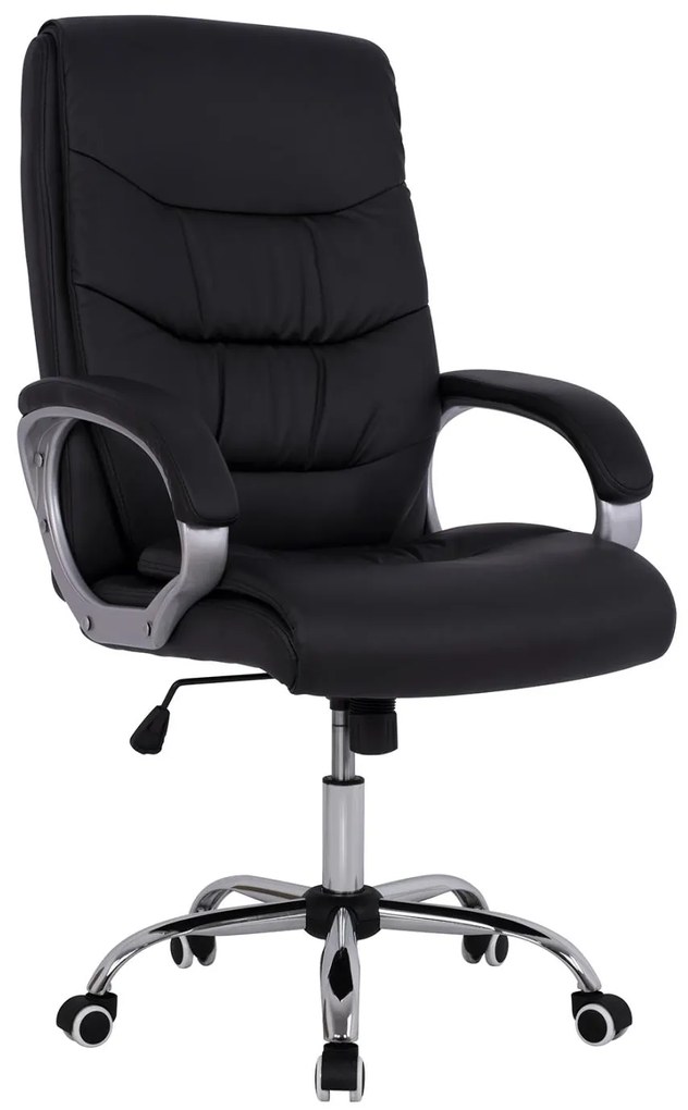 Καρέκλα γραφείου Zamora σε μαύρο χρώμα 65x68x120 εκ.