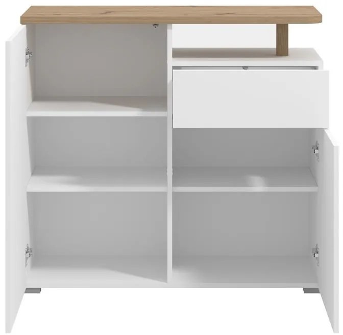 Μπουφές - Κομότα ATERNO 103 2K1F2V Λευκό - Artisan Oak 103x40x94εκ. 103x40x94 εκ.