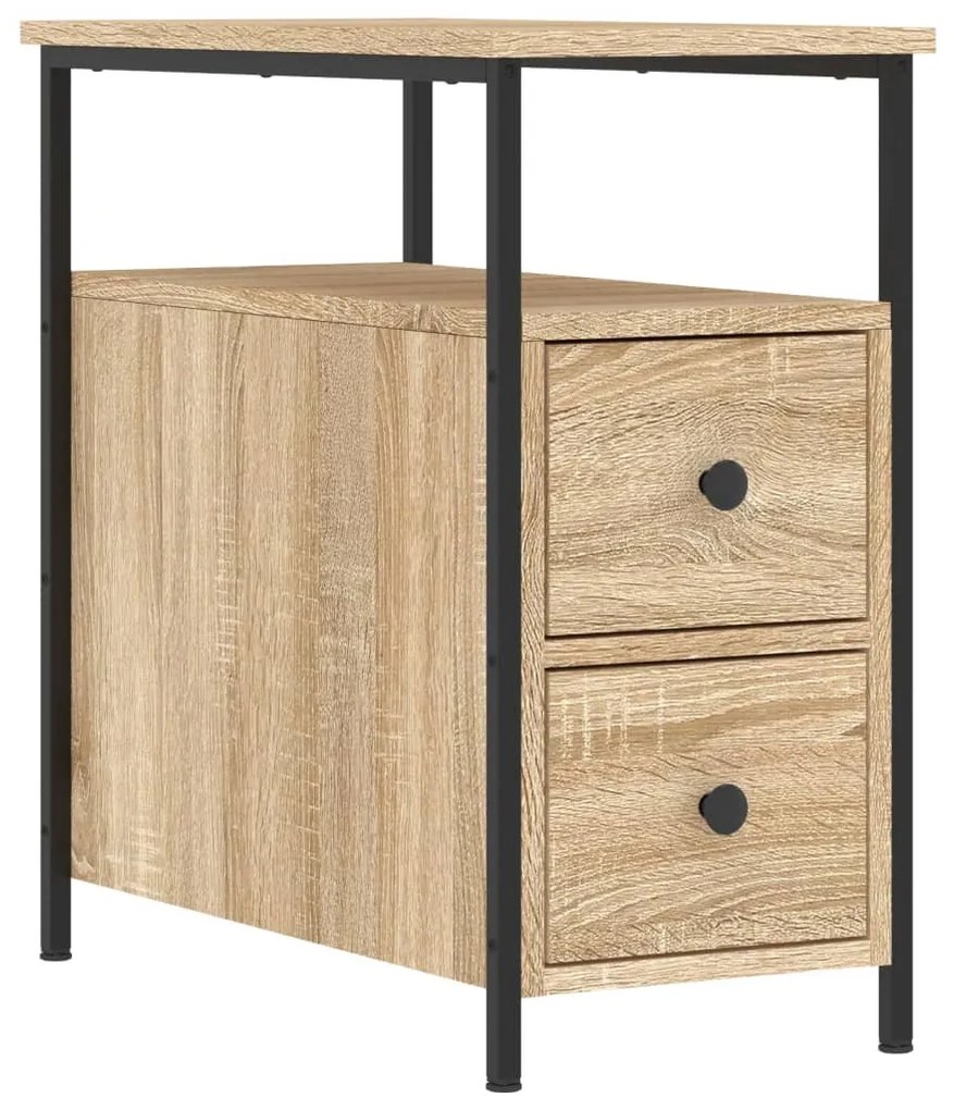 vidaXL Κομοδίνα 2 τεμ. Sonoma Δρυς 30 x 60 x 60 εκ. από Επεξεργ. Ξύλο