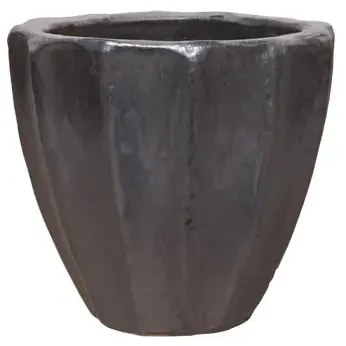 MarHome ΠΙΘΑΡΙ-ΚΑΣΠΩ ΜΑΥΡΟ ΜΑΤ ΠΟΛΥΓΩΝΟ ΜΙΚΡΟ Φ28x25cm 6/ΠΑΛΕΤΑ  06-21270-S