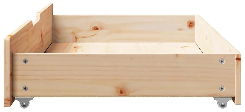 vidaXL Συρτάρια Κρεβατιού με Ροδάκια 2 τεμ. 95x55x17 εκ. Μασίφ Πεύκο