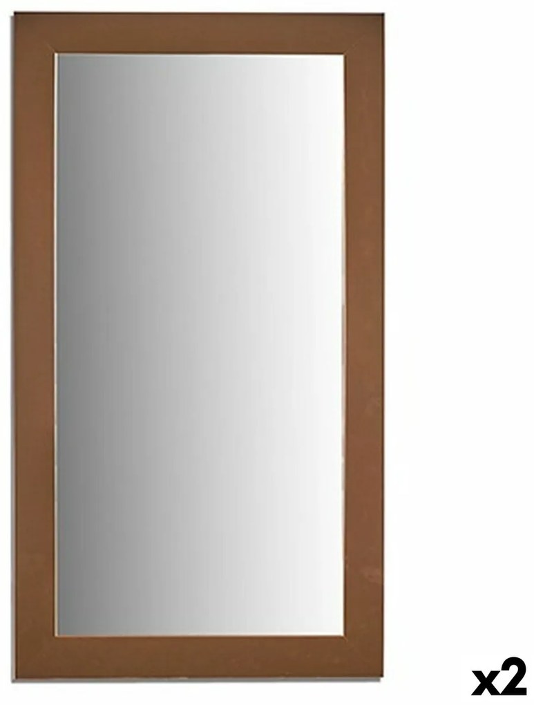 Τοίχο καθρέφτη Gift Decor Χρυσό 64,3 x 84,5 x 1,5 cm Ορθογώνιο (x2)