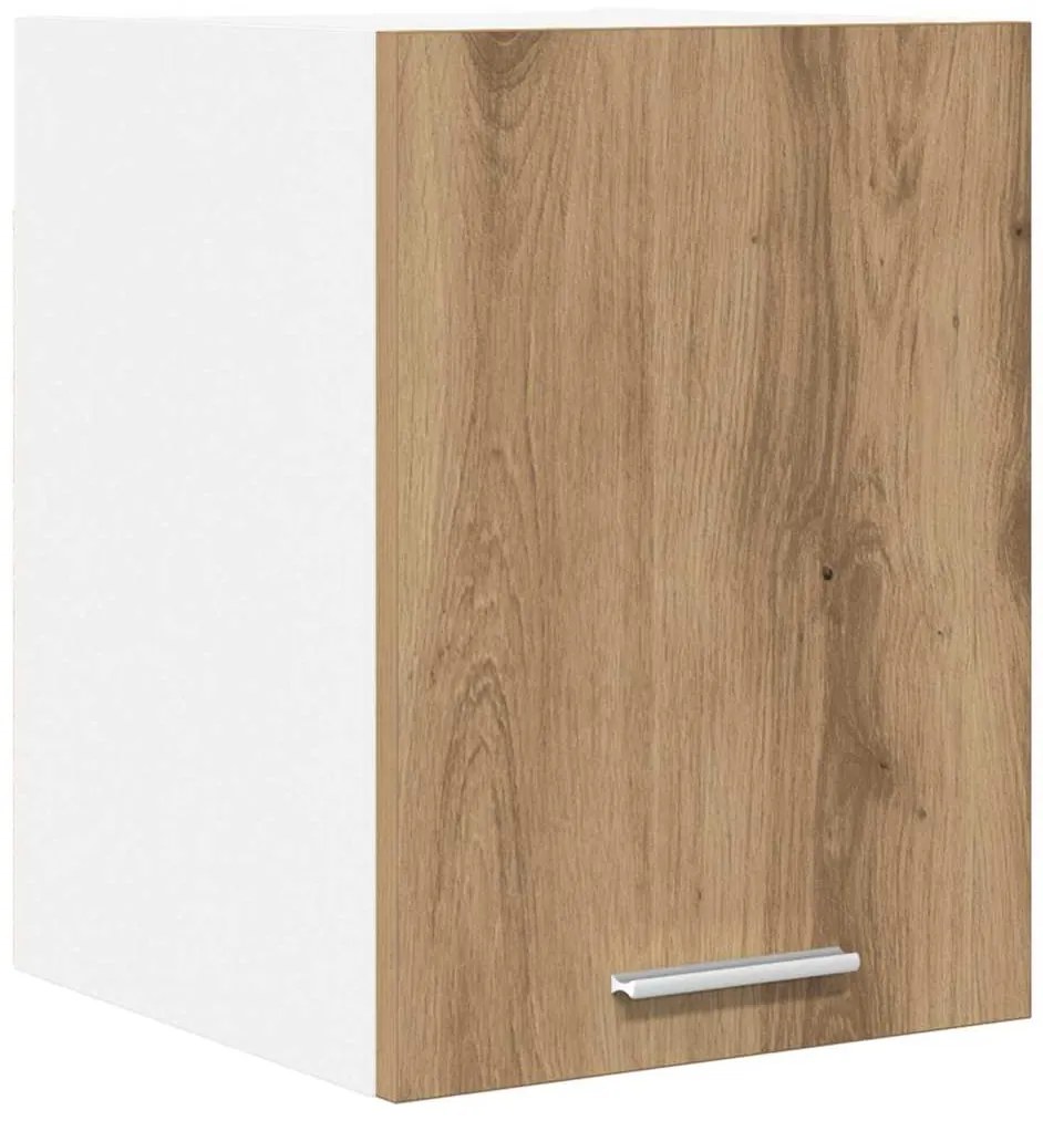 vidaXL Κρεμαστό ντουλάπι Χειροποίητη Δρυς και Λευκό 30 x 31 x 40 εκ.