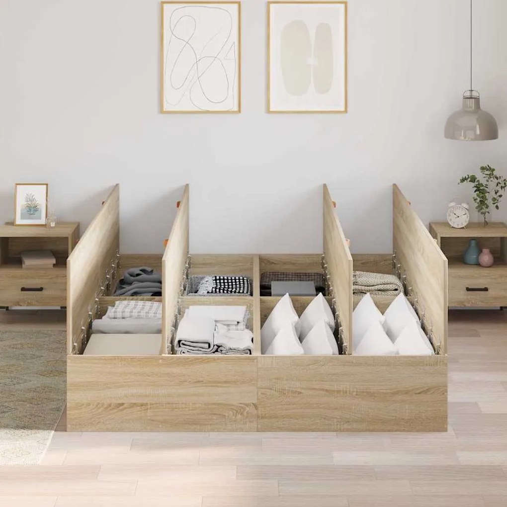 vidaXL Σκελετός Κρεβατιού Sonoma Δρυς 200 x 160 x 31.5 εκ.