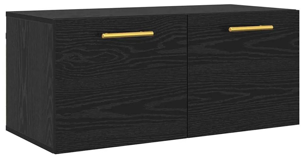 vidaXL Ντουλάπα Τοίχου Μαύρη δρυς 80 x 36.5 x 35 cm Επεξεργασμένο ξύλο