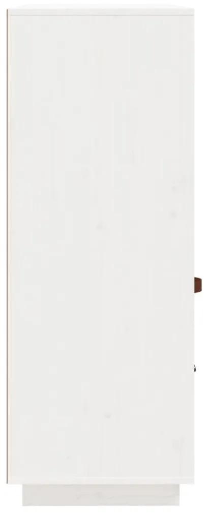 Ντουλάπι Ψηλό Λευκό 100x40x108,5 εκ. από Μασίφ Ξύλο Πεύκου - Λευκό