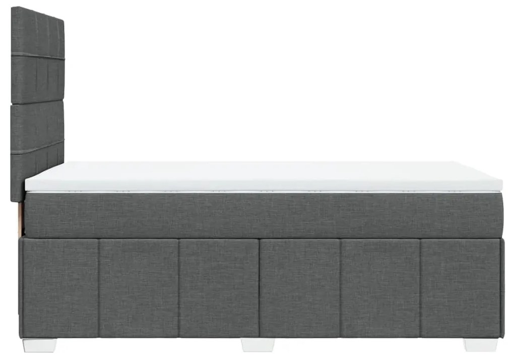 ΚΡΕΒΑΤΙ BOXSPRING ΜΕ ΣΤΡΩΜΑ ΣΚΟΥΡΟ ΓΚΡΙ 100X200 ΕΚ. ΥΦΑΣΜΑΤΙΝΟ 3293880