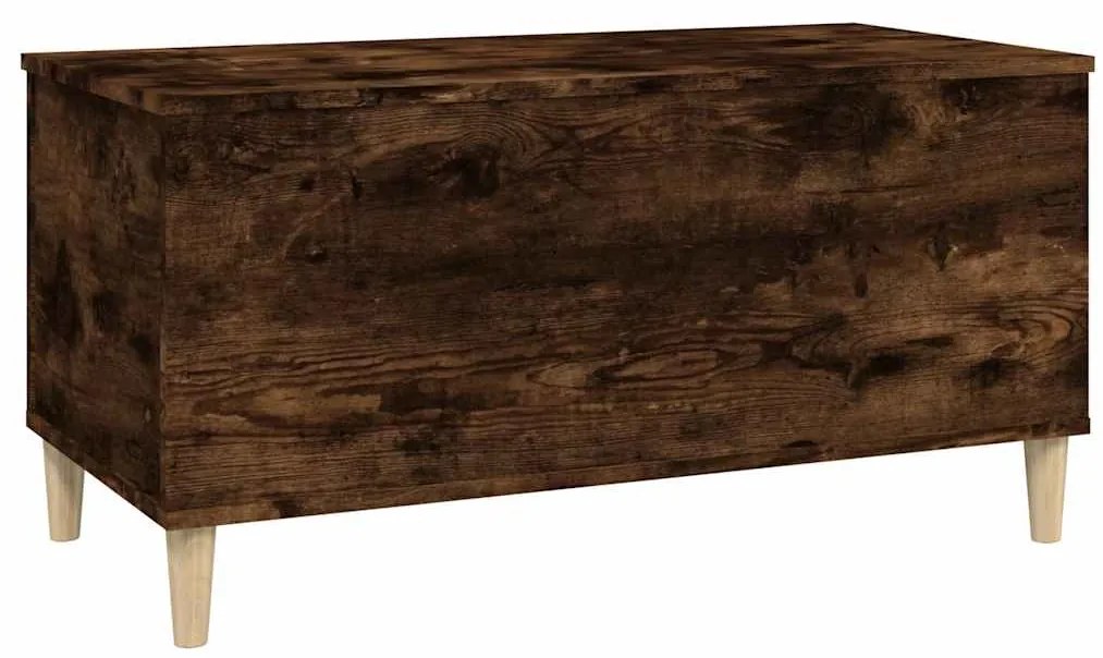 vidaXL Τραπεζάκι Σαλονιού Καπνιστή Δρυς 90x44,5x45 εκ. Επεξ. Ξύλο