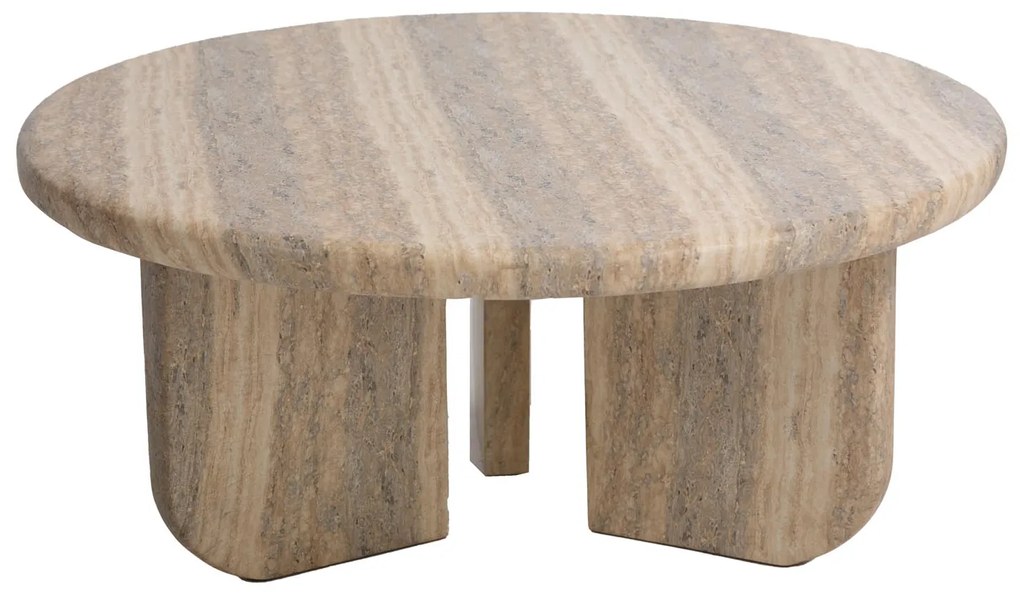 Τραπέζι Καθιστικού Frey Travertine (91x91x38) Soulworks 0910011 - ows.0910011