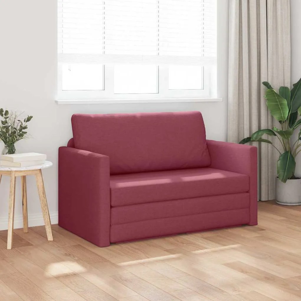 vidaXL Κρεβάτι καναπές Κόκκινο 124 x 71 x 78 εκ ύφασμα