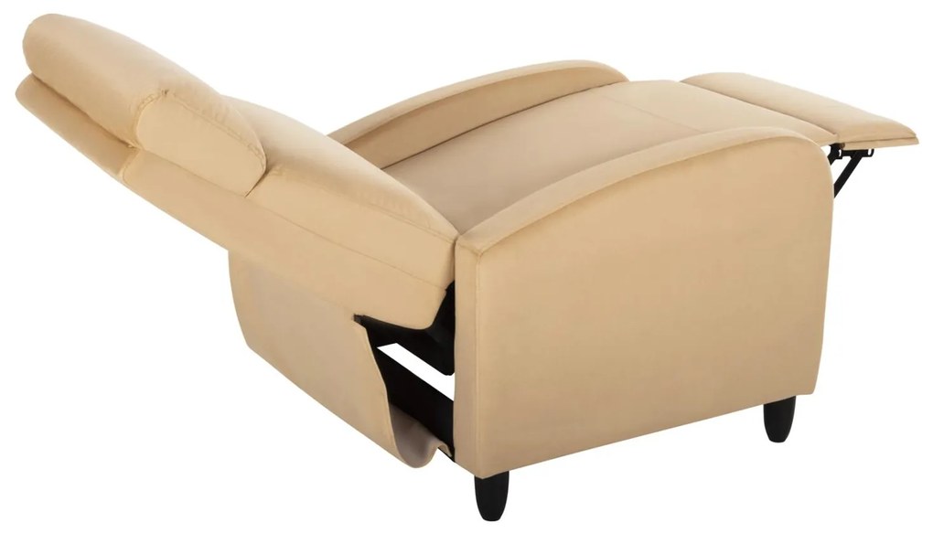 Πολυθρόνα HIBER RELAX C9782.05 Εκρού Βελούδο 67,5x90x104Υ εκ. 67.5x90x104 εκ.
