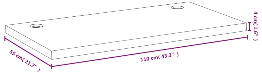 vidaXL Επιφάνεια Γραφείου 110 x 55 x 4 εκ. από Μπαμπού