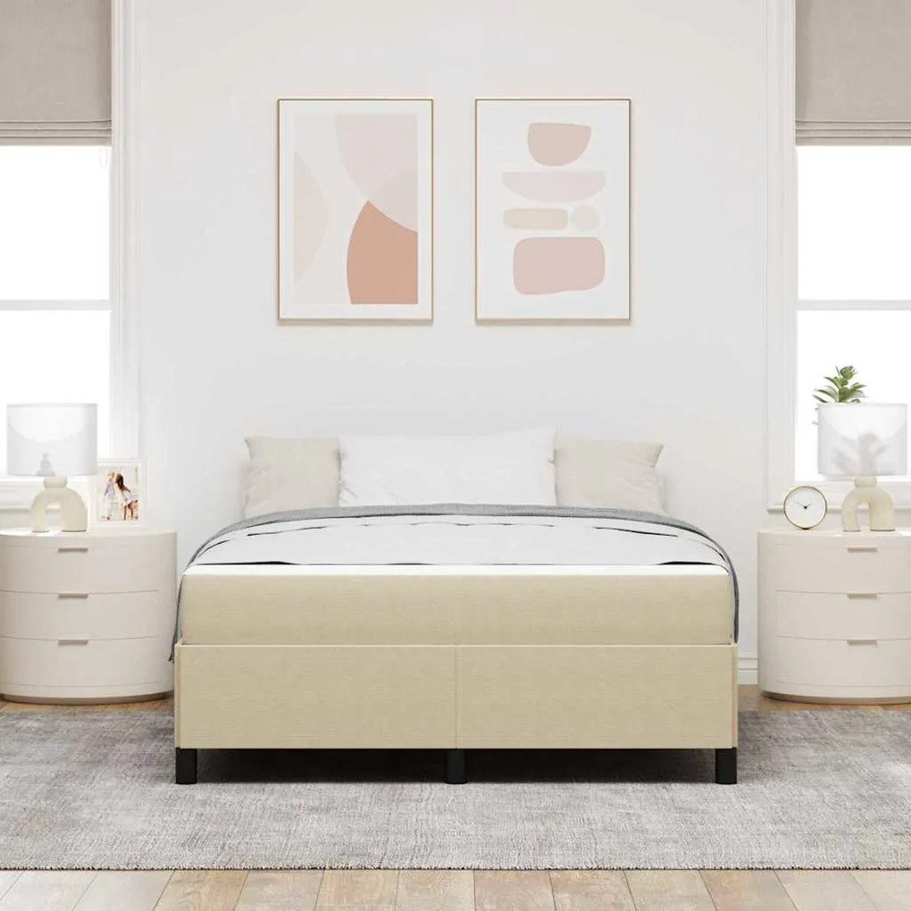 vidaXL Σκελετός Κρεβατιού Ανοιχτό γκρι 140 x 200 cm Βελούδο