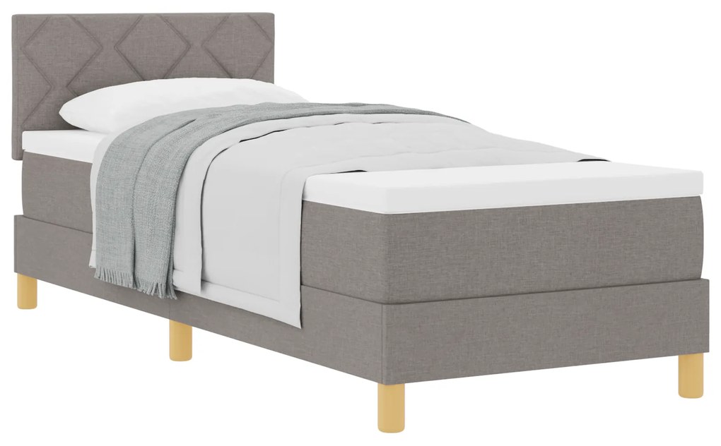 vidaXL Κρεβάτι με Σπαστό Στρώμα Γκρι 80x200 cm Ύφασμα