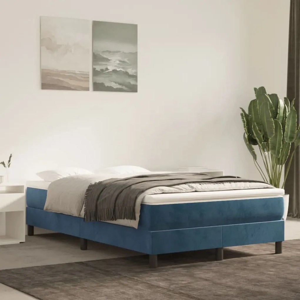 ΚΡΕΒΑΤΙ BOXSPRING ΜΕ ΣΤΡΩΜΑ ΣΚΟΥΡΟ ΜΠΛΕ 120X190 ΕΚ. ΒΕΛΟΥΔΙΝΟ 3269681