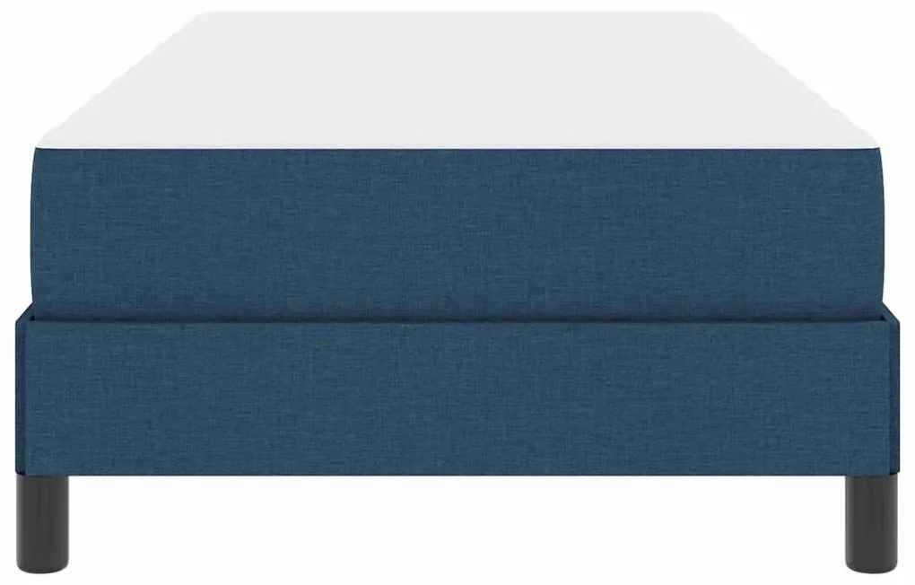 vidaXL Κρεβάτι με ελατήρια με στρώμα Μπλε 90 x 190 cm ύφασμα