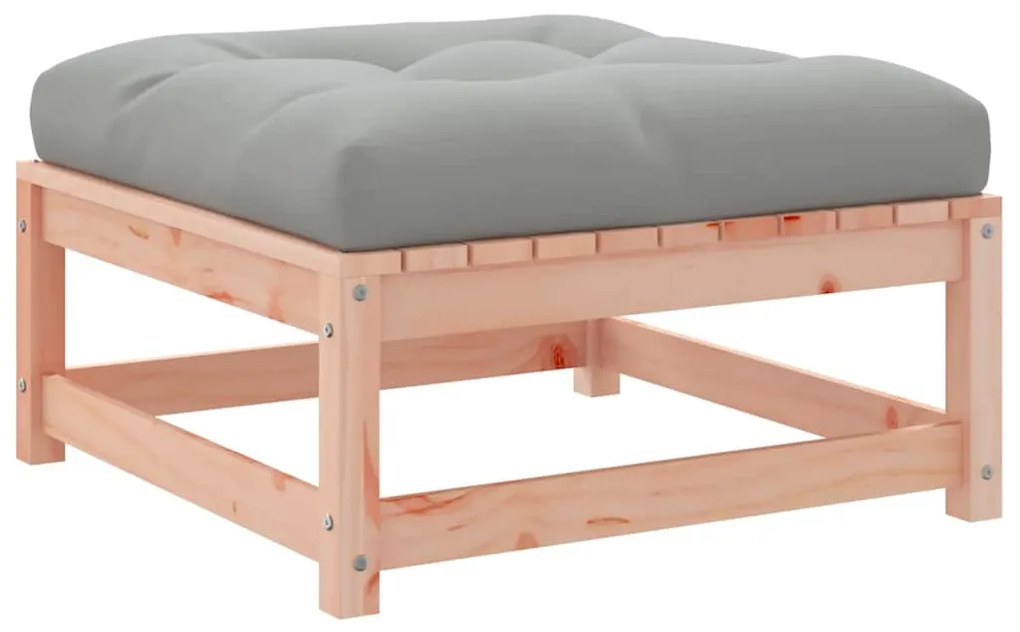 vidaXL Υποπόδιο Κήπου με Μαξιλάρι από Μασίφ Ξύλο Ψευδοτσούγκας