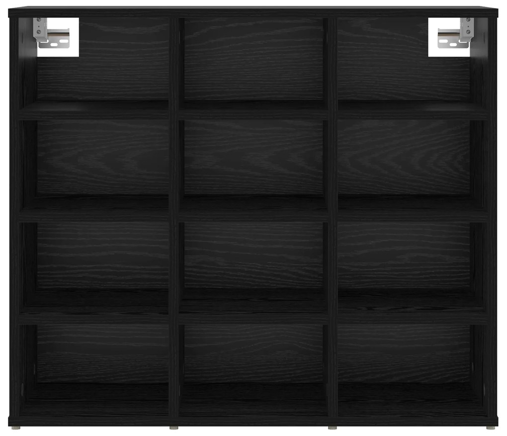 vidaXL Ντουλάπα Παπουτσιών Μαύρη δρυς 103x30x51 εκ Επεξεργασμένο ξύλο