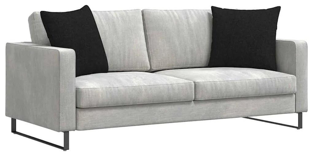 vidaXL Μαξιλάρι Καναπέ 2 pcs Μαύρο 50 x 50 cm ύφασμα