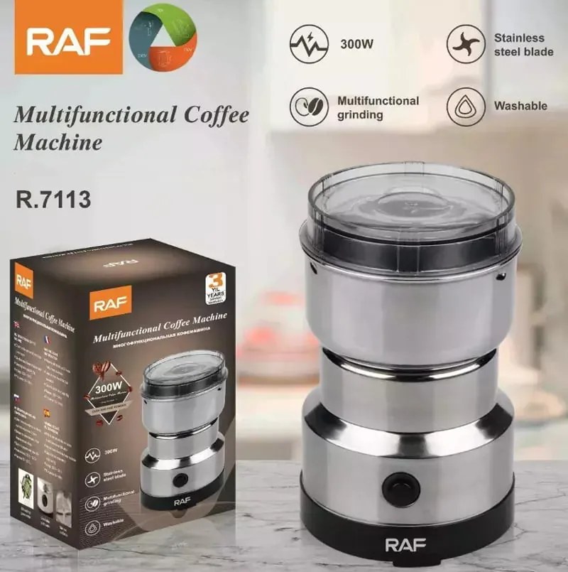 Raf Ηλεκτρικός Μύλος Καφέ 150W με Χωρητικότητα 85gr R.7113 - Multifunctional Coffee Machine