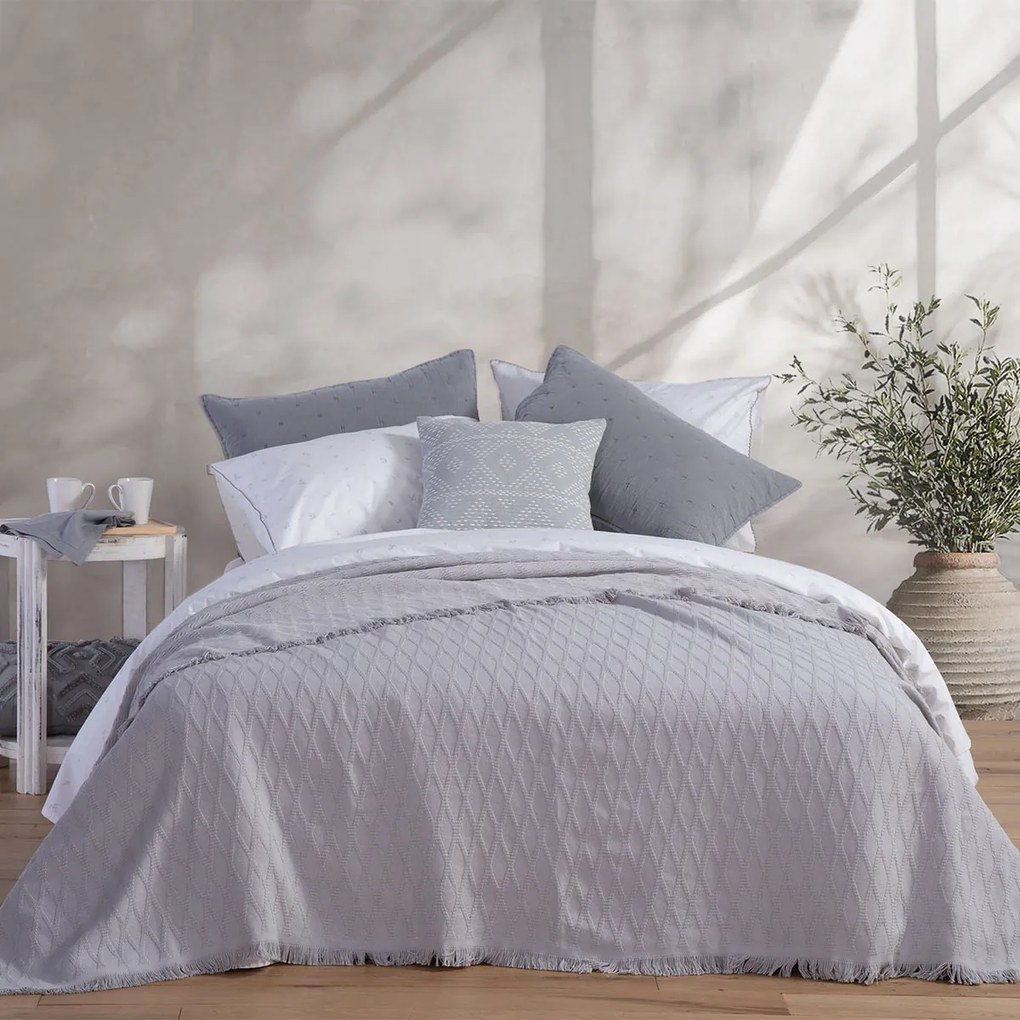 Κουβερτόριο Υπέρδιπλο (230x240) Nef-Nef Homeware Serenity Outlast Grey
