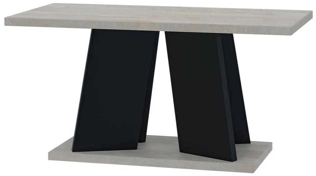 Τραπεζάκι σαλονιού Goodyear 108, Γκρι, Μαύρο, 60x70x110cm, 30 kg, Πλαστικοποιημένη μοριοσανίδα, Γωνιακό | Epipla1.gr